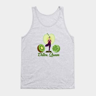 Yoga woman detox queen with detox fruits Tank Top